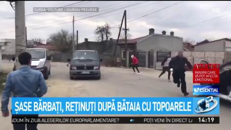 Şase bărbaţi, reţinuţi după bătaia cu topoarele