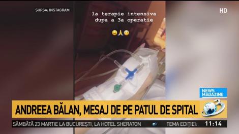 Andreea Bălan, mesaj cutremurător de pe patul de spital