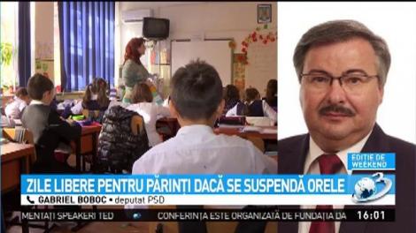 Zile libere pentru părinți dacă se suspendă cursurile copiilor de la școală