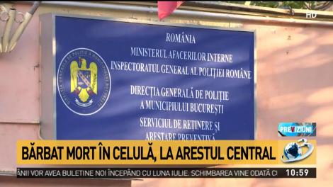 Un bărbat &icirc;ncarcerat la Arestul Central a fost găsit mort &icirc;n celulă