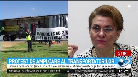 Protest de amploare al transportatorilor la Strasbourg