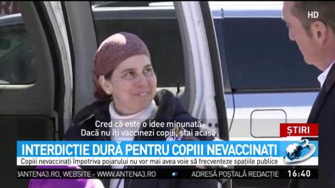 Interdicţie dură pentru copiii nevacinaţi