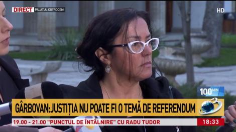 G&acirc;rbovan: Justiţia nu poate fi o temă de Referendum