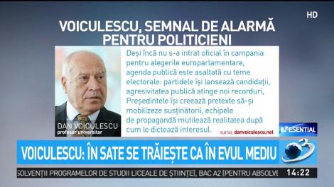 Profesorul Dan Voiculescu cere politicienilor să lase discursurile de campanie la o parte și să își îndrepte atenția spre adevăratele probleme ale românilor