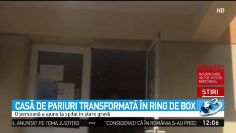 Casă de pariuri transformată &icirc;n ring de box