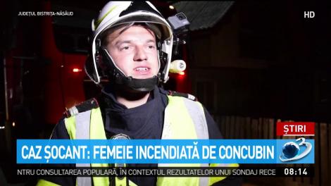 Caz şocant la Bistriţa. Femeie incendiată de concubin
