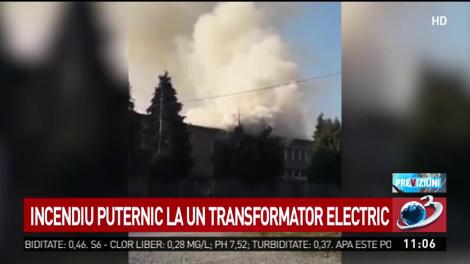 Au fost momente de panică la Braşov. Un incendiu puternic a izbucnit la un transformator