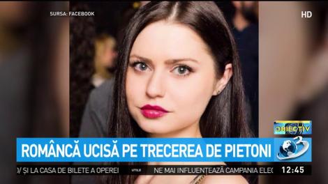 Româncă ucisă pe trecerea de pietoni