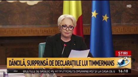 Viorica Dăncilă: Voi avea o discuție cu Timmermans