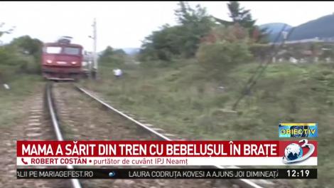 O mamă a sărit din tren cu bebeluşul &icirc;n braţe