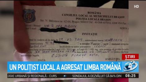 Un poliţist local a agresat limba rom&acirc;nă