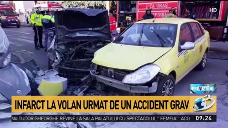 Infarct la volan urmat de un accident grav