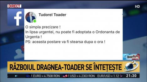 Tudorel Toader, replică pentru Liviu Dragnea