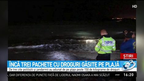 &Icirc;ncă trei pachete cu droguri găsite pe plajă