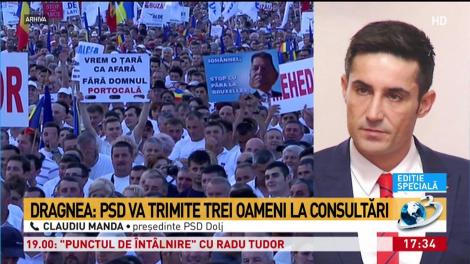 Mega miting al PSD &icirc;n ziua consultărilor la Cotroceni