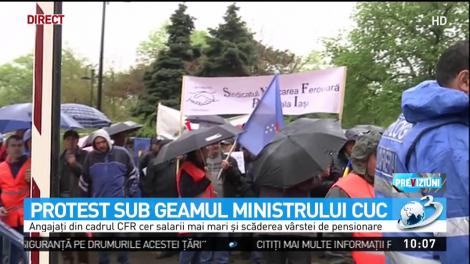 Proteste de amploare în faţa Ministerului Transporturilor