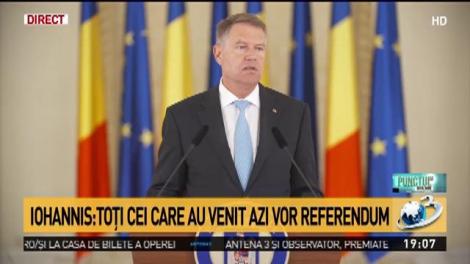 Iohannis: Toţi ce care au venit azi vor referendum