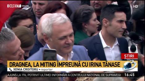 Liviu Dragnea, la miting împreună cu Irina Tănase