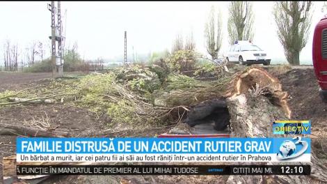 O întreagă familie destrămată în accidentul din Prahova. Cei patru frați și-au văzut tatăl murind