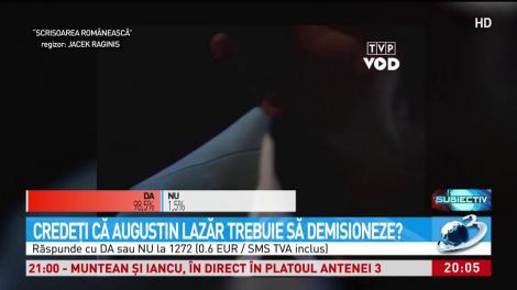 Credeţi că Augustin Lazăr trebuie să demisioneze?