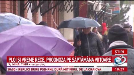 Ploi și vreme rece, prognoza pentru noua săptămâna