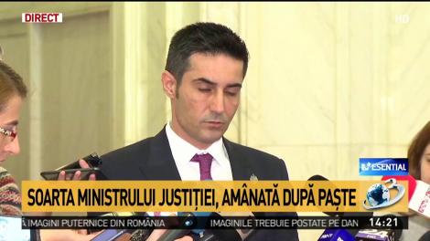 Soarta ministrului Justiției, amânată după Paște! Primele explicații din interiorul PSD