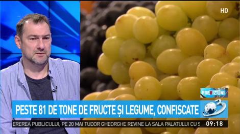 Peste 81 de tone de fructe şi legume, confiscate