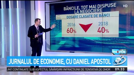 Jurnalul de economie, cu Daniel Apostol. Băncile, tot mai dispuse la negociere