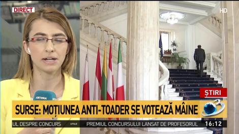 Surse: Moțiunea Anti-Toader se votează mâine