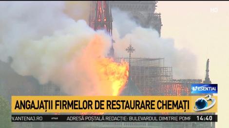 Ultimă Oră: Firmele de restaurare ce lucrau la catedrala Notre Dame au fost chemate la audieri