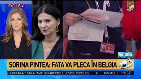 Sorina Pintea: Fata va pleca &icirc;n Belgia