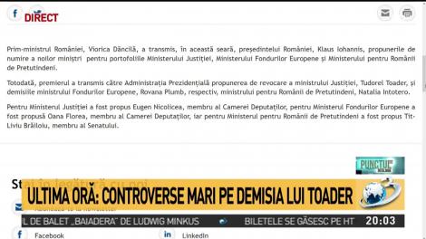 Viorica Dăncilă a semnat cele trei propuneri de numire și revocare, ce au fost transmise la Cotroceni