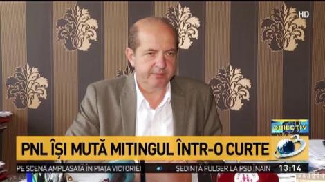 PNL &icirc;şi mută mitingul &icirc;ntr-o curte