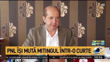 PNL îşi mută mitingul într-o curte