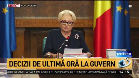 Decizii de ultimă oră la Guvern. Declaraţia făcută de Viorica Dăncilă