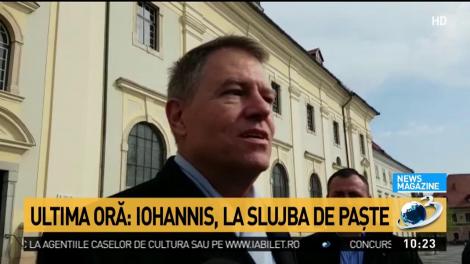 Klaus Iohannis, &icirc;mpreună cu soția la slujba de Paște. Cum a fost surprins Președintele