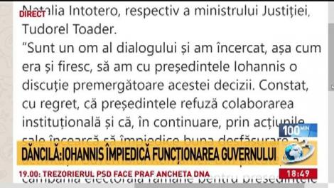 Viorica Dăncilă: „Iohannis împiedică funcționarea Guvernului!” Premierul trimite președintelui propunerile pentru miniștrii interimari