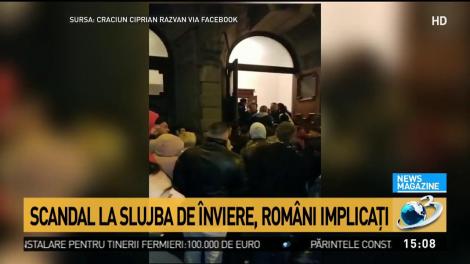 Rușine! Nu mai știm ce e sfânt! Mai mulți români s-au luat la bătaie în noaptea de Înviere, în fața unei biserici din Marea Britanie -Video