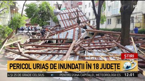 Alertă: Pericol uriaș de inundații &icirc;n 18 județe