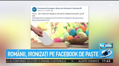 Românii, ironizaţi pe Facebook de Paşte