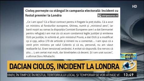 Dacian Cioloş, incident la Londra