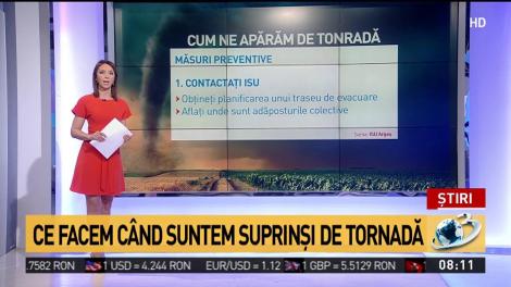 Ce facem c&acirc;nd suntem surprinşi de tornadă
