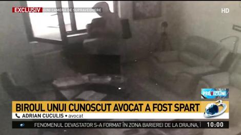 Imagini excusive cu hoţul care a spart biroul unui cunoscut avocat