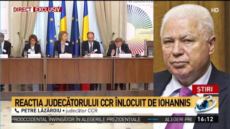 Reacția judecătorului CCR înlocuit de Klaus Iohannis