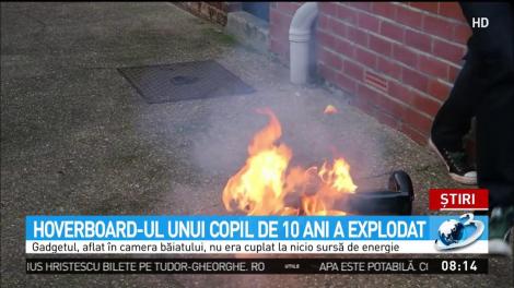 Momente de groază pentru o familie din Capitală! Hoverboard-ul unui copil de 10 ani a explodat în camera lui