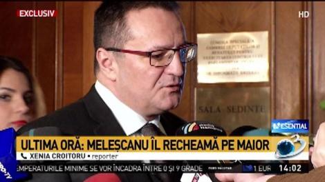 Ministrul de Externe, Teodor Meleșcanu, cere rechemarea lui George Maior din postul de ambasador al Rom&acirc;niei &icirc;n SUA