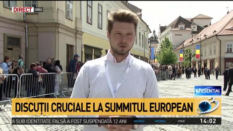 Baie de mulțime la Summitul UE de la Sibiu. Liderii au terminat prima sesiune de lucru (FOTO)