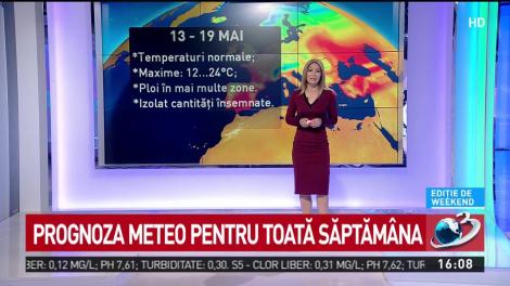 VREMEA. Prognoză meteo săptăm&acirc;na 13-19 mai. Grindină și ploi &icirc;n mai multe zone din țară