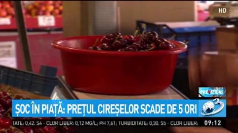 Șoc &icirc;n piață. Prețul cireșelor scade de cinci ori