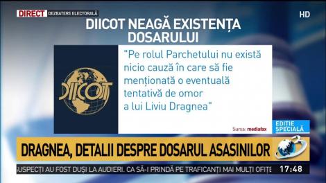 DIICOT neagă existența dosarului lui Liviu Dragnea